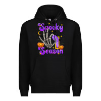 Black Spooky Season On Premium Hoodie - texasbilliewilder