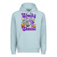 Blue Mist Spooky Season On Premium Hoodie - texasbilliewilder