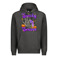 Charcoal Heather Spooky Season On Premium Hoodie - texasbilliewilder