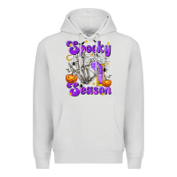 Dove Grey Spooky Season On Premium Hoodie - texasbilliewilder