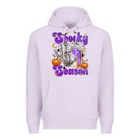 Lilac Spooky Season On Premium Hoodie - texasbilliewilder