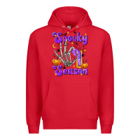 Red Spooky Season On Premium Hoodie - texasbilliewilder