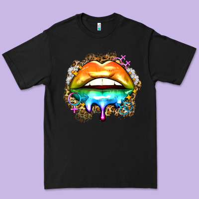 Rainbow Lips Premium Tee Designed By Zillion Design Studio