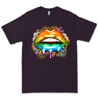 Plum rainbow lips Premium Tee - Zillion Design Studio