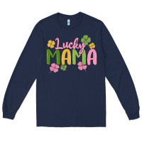 Navy lucky mama Long Sleeve Tee - MaliasSmallBusiness