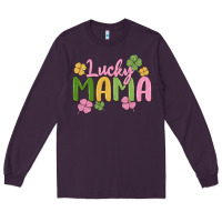 Plum lucky mama Long Sleeve Tee - MaliasSmallBusiness