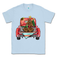 Dusty Blue Christmas truck Classic Tee - BarkalooDesign