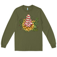 Army Green little debbie tree cakes sunflower Long Sleeve Tee - JahusDesignShop