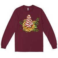 Burgundy little debbie tree cakes sunflower Long Sleeve Tee - JahusDesignShop