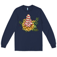 Navy little debbie tree cakes sunflower Long Sleeve Tee - JahusDesignShop