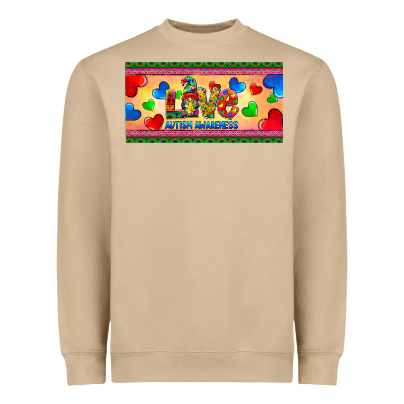 Love Autism Awareness License Plate Template Heavyweight Sweatshirt by BarkalooDesign | Teevron