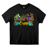 Black camping crew Heavy Core Tee - Zillion Design Studio