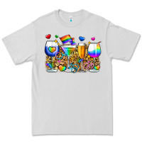 Dove Grey pride wine cups Premium Tee - Zillion Design Studio