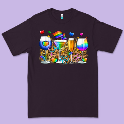 Pride Wine Cups Premium Tee Designed By Zillion Design Studio