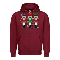 Burgundy nutcrackers Zipper Hoodie - MaliasSmallBusiness