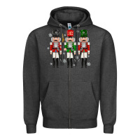 Charcoal Heather nutcrackers Zipper Hoodie - MaliasSmallBusiness