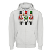 Dove Grey nutcrackers Zipper Hoodie - MaliasSmallBusiness