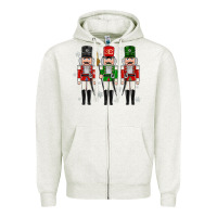 Oatmeal Heather nutcrackers Zipper Hoodie - MaliasSmallBusiness