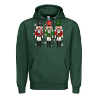 Sports Green nutcrackers Zipper Hoodie - MaliasSmallBusiness