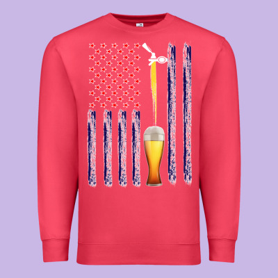 American Flag Beer Premium Sweatshirt Designed By Bettercallsaul