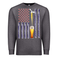 Charcoal Heather American Flag Beer Premium Sweatshirt - Bettercallsaul