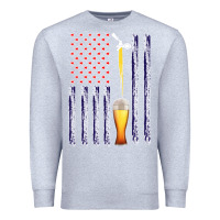 Heather Grey American Flag Beer Premium Sweatshirt - Bettercallsaul