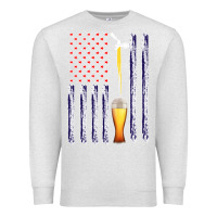 Oatmeal Heather American Flag Beer Premium Sweatshirt - Bettercallsaul
