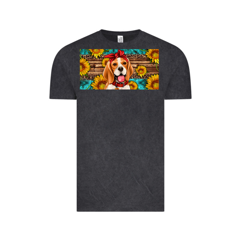 Beagle With Sunflowers License Plate Vintage Tee by Artiststas | Teevron