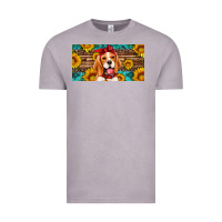 Vintage Zinc beagle with sunflowers license plate Vintage Tee - Artiststas