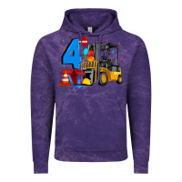 Cloud Purple forklift birthday four Vintage Hoodie - Artiststas