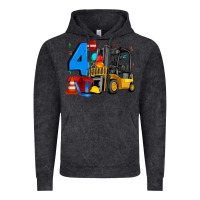 Vintage Black forklift birthday four Vintage Hoodie - Artiststas