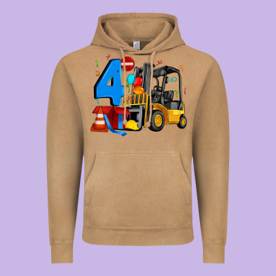 Forklift Birthday Four Vintage Hoodie Designed By Artiststas