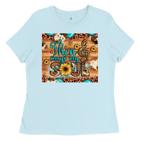 Baby Blue then sings my soul treble clef Ladies Tee - JahusDesignShop