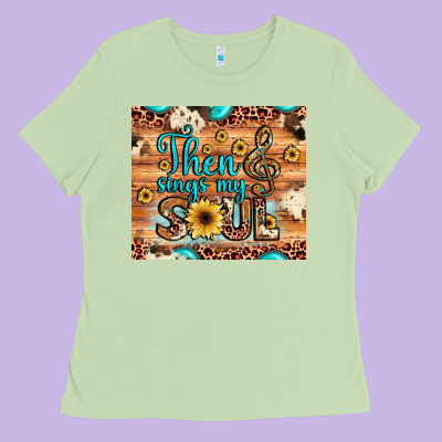Then Sings My Soul Treble Clef Ladies Tee Designed By Jahusdesignshop