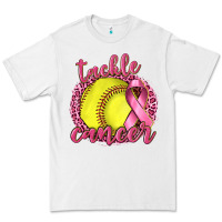 White Tackle Cancer Softball Premium Tee - texasbilliewilder