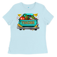 Baby Blue teacher truck Ladies Tee - texasbilliewilder