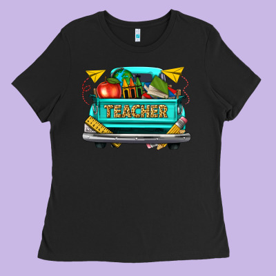 Teacher Truck Ladies Tee Designed By Texasbilliewilder