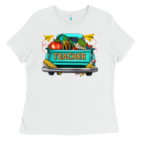 White teacher truck Ladies Tee - texasbilliewilder