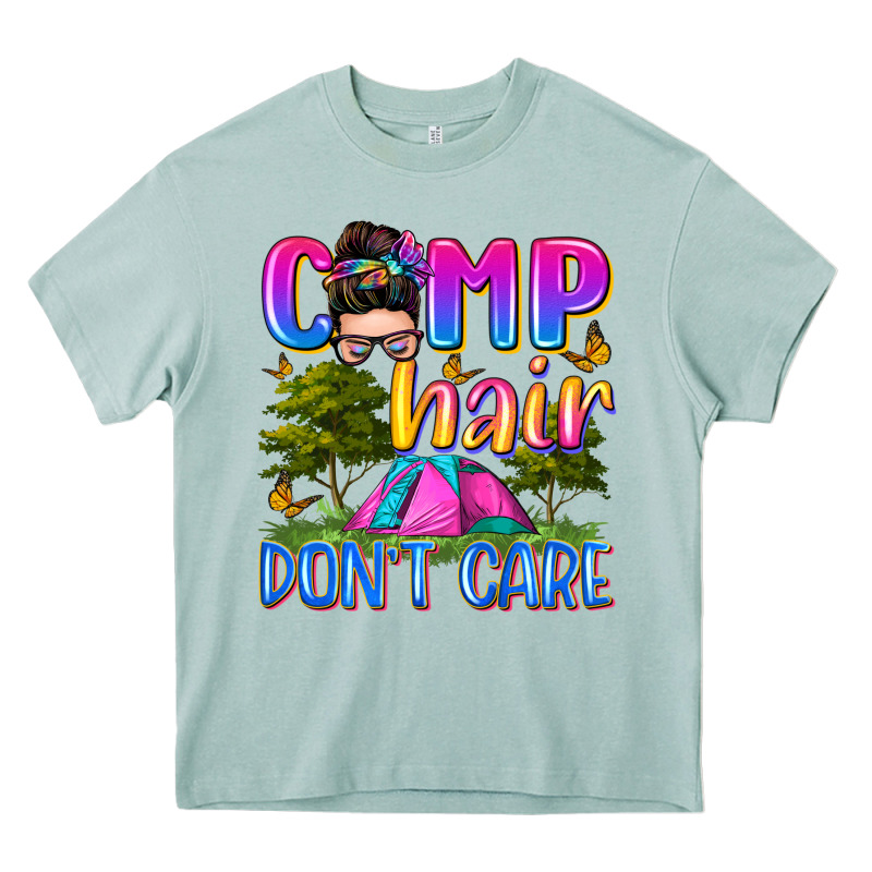 Camp Hair Don't Care Heavy Core Tee by Zillion Design Studio | Teevron