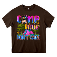 Chocolate Brown camp hair don't care Heavy Core Tee - Zillion Design Studio