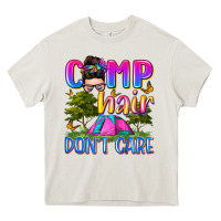 Cream camp hair don't care Heavy Core Tee - Zillion Design Studio