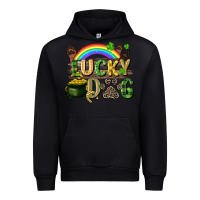 Black Lucky dog St. Patrick's Day Urban Hoodie - CowGirlArtShop