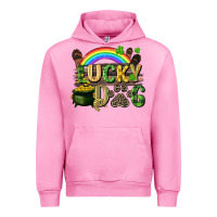 Fuchsia Pink Lucky dog St. Patrick's Day Urban Hoodie - CowGirlArtShop