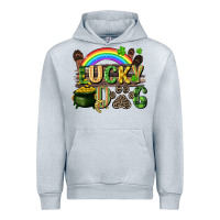 Heather Grey Lucky dog St. Patrick's Day Urban Hoodie - CowGirlArtShop