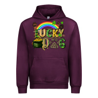 Mauve Wine Lucky dog St. Patrick's Day Urban Hoodie - CowGirlArtShop