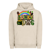 Pigment French Oak Lucky dog St. Patrick's Day Urban Hoodie - CowGirlArtShop