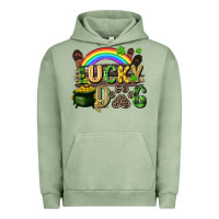 Pigment Oil Green Lucky dog St. Patrick's Day Urban Hoodie - CowGirlArtShop