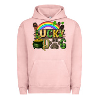 Pigment Salmon Lucky dog St. Patrick's Day Urban Hoodie - CowGirlArtShop