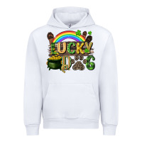 White Lucky dog St. Patrick's Day Urban Hoodie - CowGirlArtShop