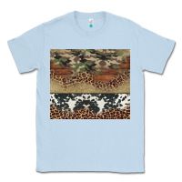 Dusty Blue cowhide leopard camouflage Classic Tee - Jasminsmagicworld